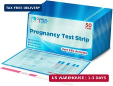Clinical Guard 50 Pregnancy Test Strips - Sensitive Accurate Measurement Withi