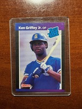 1989 Donruss - Rated Rookie Ken Griffey Jr #33 *Denotes on Back