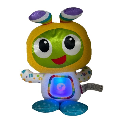 Fisher Price Groove Glow Bright Beats BeatBo Plush Stuffed Toy Robot Bot Works!