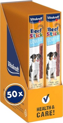 Vitakraft Beef Stick Low Fat - 50 x 12g - Hunde Hundeleckerli Snack Sticks Hund