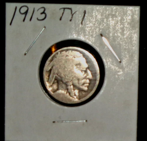 1913 TYPE 1 BUFFALO (INDIAN HEAD) NICKEL – GRADES “ABOUT GOOD”