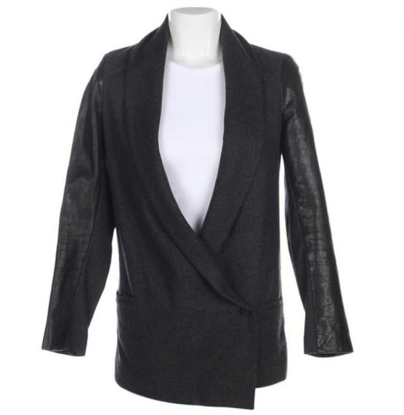 Women AllSaints Jacket Black Wool 38 / M / 46
