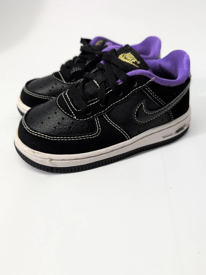 Nike Force 1 LV8 TD 'Cracked - Black White' - DQ0550-001 - Niño pequeño talla 8C Foto 3 de 4
