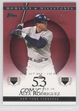 2007 Topps Moments & Milestones Red Alex Rodriguez (2005 AL MVP 130 RBI) #34 0c3