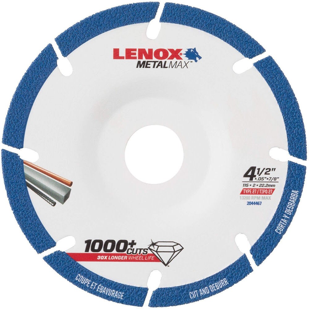 Алмазный отрезной круг Lenox Metalmax с 6-дюймовым сегментированным ободом Type 27 для резки металла