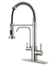 Brushed Nickel Kitchen Faucet with Water Filter