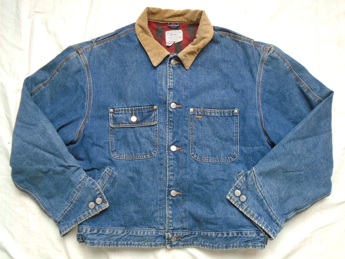 vintage polo ralph lauren denim jacket products for sale | eBay