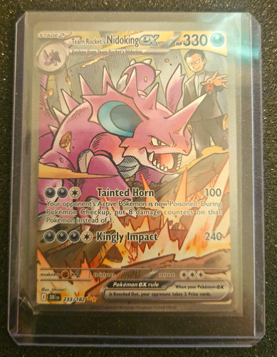Team Rocket's Nidoking ex Pokémon TCG Sv10 Destined Rivals 233/182 SIR Holo