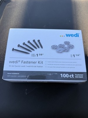WEDI Fastener Kit 100ct Steel Flat Head Galvanized Screws 1 5/8in