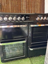 Flavel Aspen 100 Black Freestanding Gas Range Cooker 6 Burner 2 Oven Grill