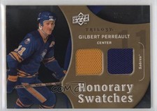 2009-10 Upper Deck Trilogy Honorary Swatches Gold /50 Gilbert Perreault HOF k4s
