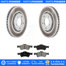 Front Coat Brake Rotors Semi-Metallic Pad Kit For Dodge Caravan Chrysler Voyager