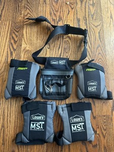 Lowe's MST Knee Pads (4) and waist tool belt EUC All items appear to be unused