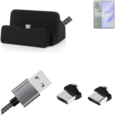 Docking Station für ZTE Voyage 70 + USB-Typ C und Micro-USB-Anschluss