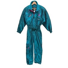 Vintage Kaelin Retro 80s 90s Ski Insulated Winter Snow Suit Blue Size 4 Womens