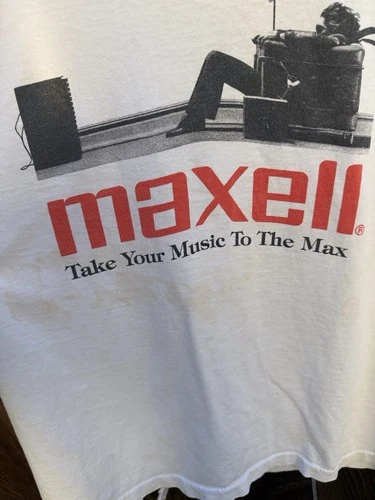 90s Y2K Maxell Sound Take Your Music To The Max Prom 1990s vintage concert t-shirt, vintage, size L, single stitch, B+ condition