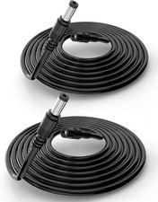 2 Pack 6.6FT 2M DC Power Extension Cable 5.5 Mm X 2.1 Mm 5521 Male to Female 12V