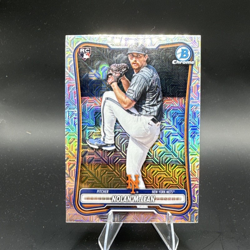 Topps 2026 Series 1 Nolan McLean 1991 Chrome Silver Pack Mojo #91C-48 Mets