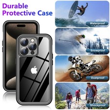 iPhone 15 Pro Max Waterproof Case Full Body Shockproof Protective Cover