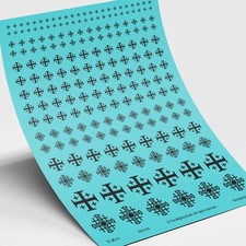 Jerusalem Cross Waterslide Transfers Decals