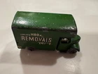 Vintage Lesney Matchbox No. 17 Matchbox Green Removals Service Truck Gray Wheels