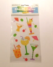 Mrs Grossman's 1 Sheet Package Sheer Color ~Transparent Drinks~ 2006 Stickers