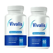 2-Pack Vivalis for Men, Vivales Natural Energy & Stamina Support - 120 Capsules