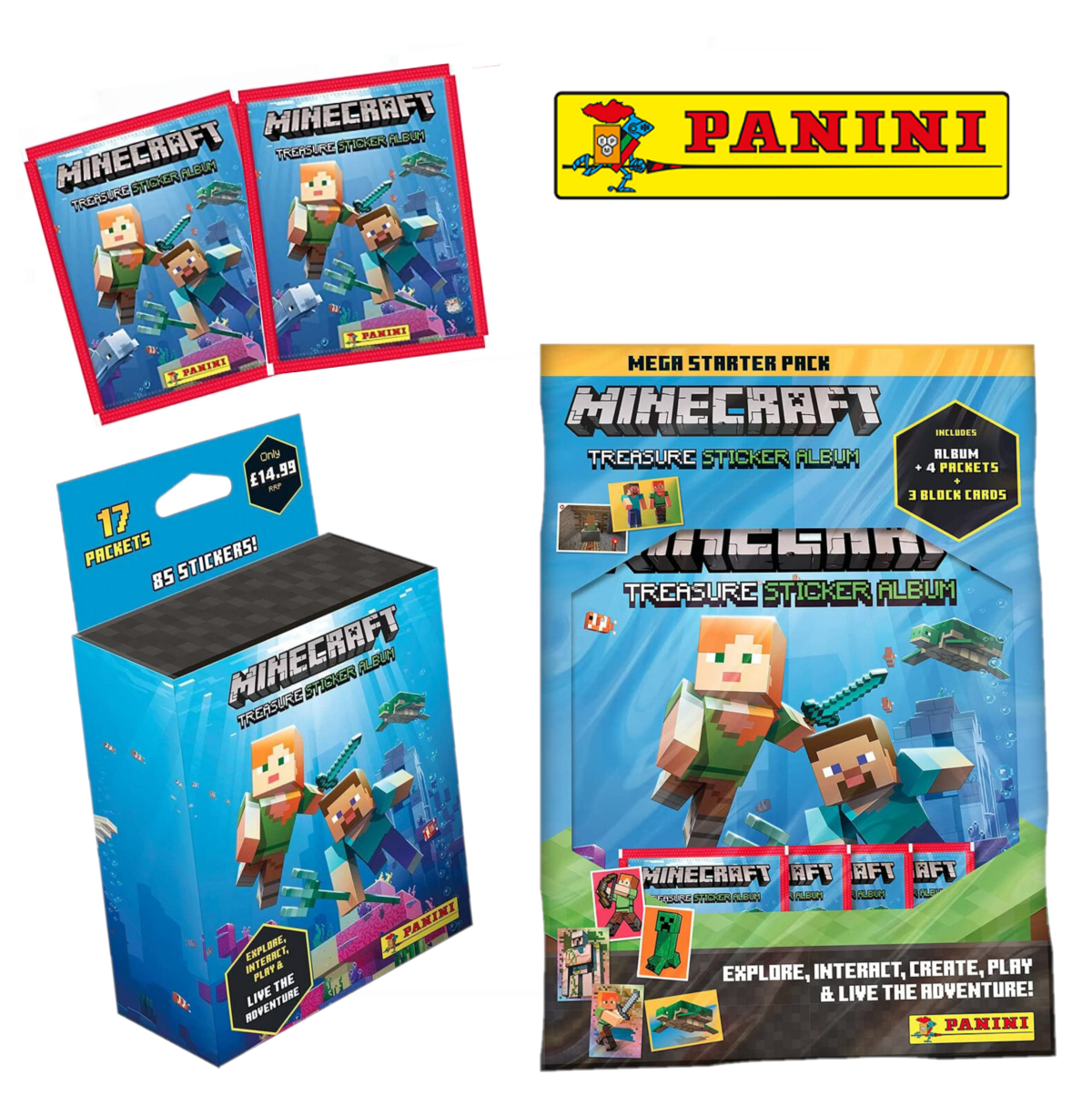 Álbum De Figurinhas Gratuito do Minecraft Treasure