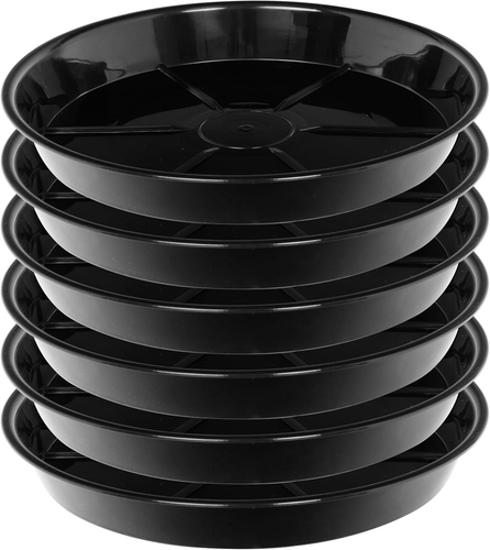 Plant Saucer 12 Inch 6 Pack, Plant Trays for Pots Heavy Duty round Plastic Plant