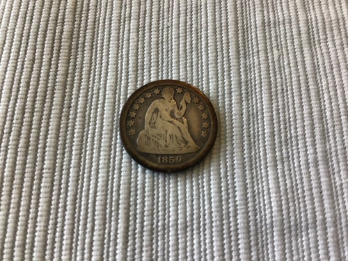 1859-O New Orleans Mint Seated Liberty Silver Dime 10c in good cond