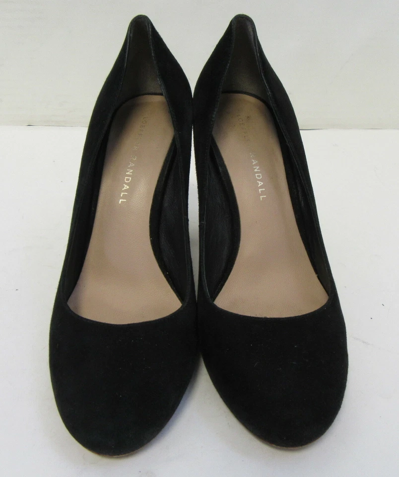 Zapatos de salón LOEFFLER RANDALL $325 negros de gamuza sindnee tacón grueso talla 7,5 Foto 3 de 4