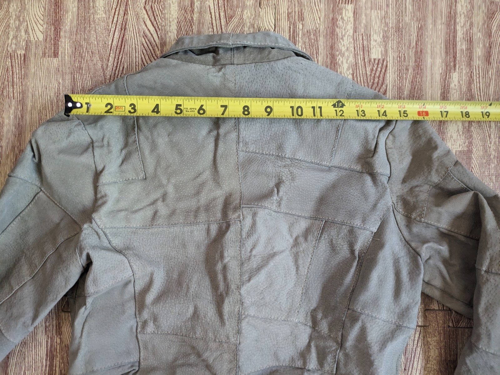 VTG Patchwork Suede Button Front Jacket Tan Butto… - image 8