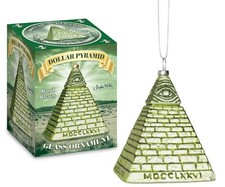 Dollar Pyramid Ornament - Holiday Art Hand-Blown Glass Decor  Archie McPhee