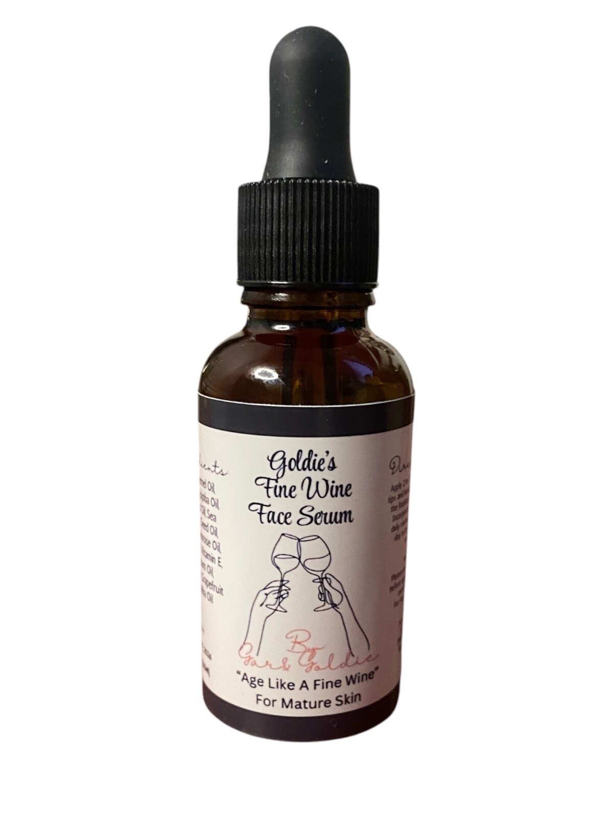 Goldie’s Fine Wine Face Serum, Mature Skin, Organic, Anti-aging-hydrating,glow