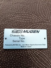 MUGEN Tag Nummer ID Honda Racing Acura City CR-X Integra Prelude Civic Accord