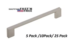 Aluminum Cabinet Drawer Pulls Handle Mid-Century Bar CC: 5" (5P/10P /25P Set)