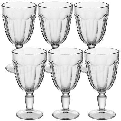 6er Set x 320ml rote Sektgläser Glasbecher Stammsockel Glaswaren
