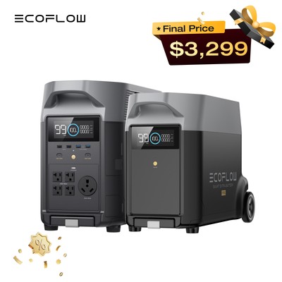 EcoFlow 7.2kWh Portable Power Station DELTA Pro with Extra Battery