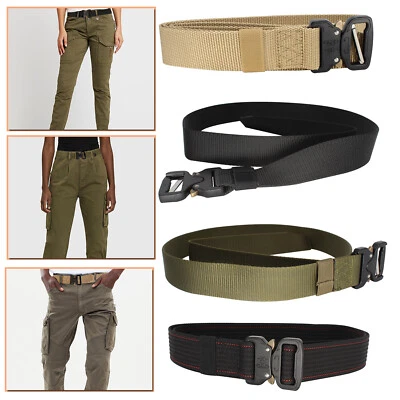 Ceinture Tactique À Boucle À Dégagement Rapide Pour Hommes En Nylon Militaire - Photo 1/4