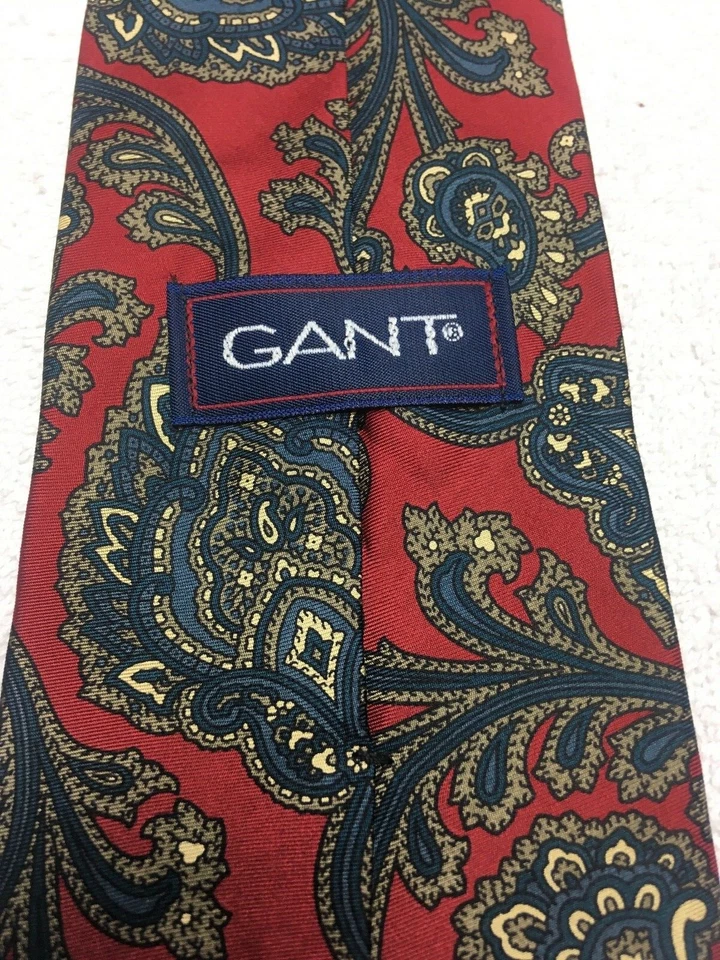 GANT CORBATA HOMBRE ROJO CON AZUL Y MARRÓN 3,75 X 58 Foto 4 de 4