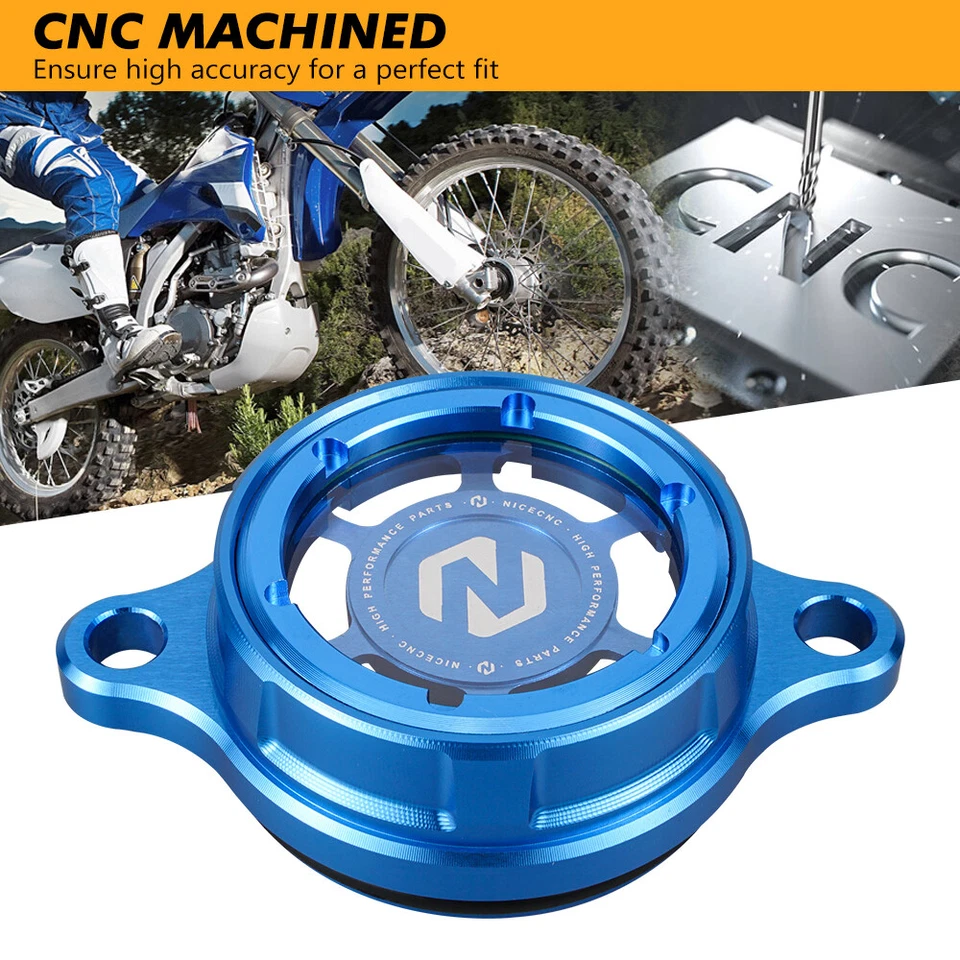 Cubierta de tapa de filtro de aceite transparente para Yamaha YZ450F 2010-2022 YZ450FX 2016-2023 Foto 4 de 4