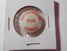 7/8" Daughenbaugh Council unknown location cello pinback button