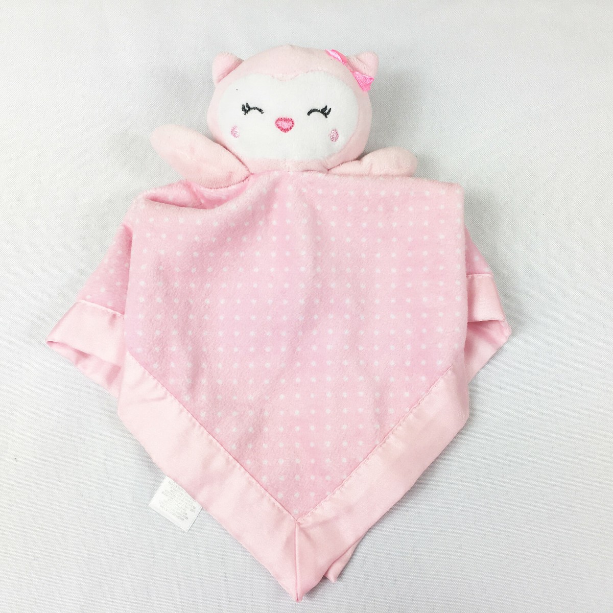 Carters Child of Mine Pink Owl Plush! Stuffed Toy Lovey Crib Comfort