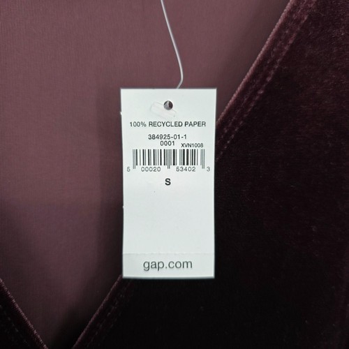 GAP Maternity Velvet Dress S Vamp Red Crossover Top Snap Tie Waist Surplice New - Picture 5 of 12