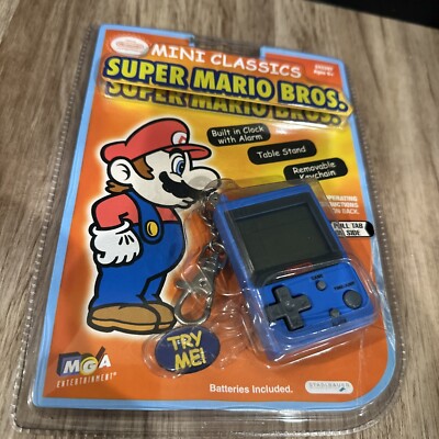 Nintendo Mini Classics Super Mario Bros. (2000) Blue Keychain (LCD