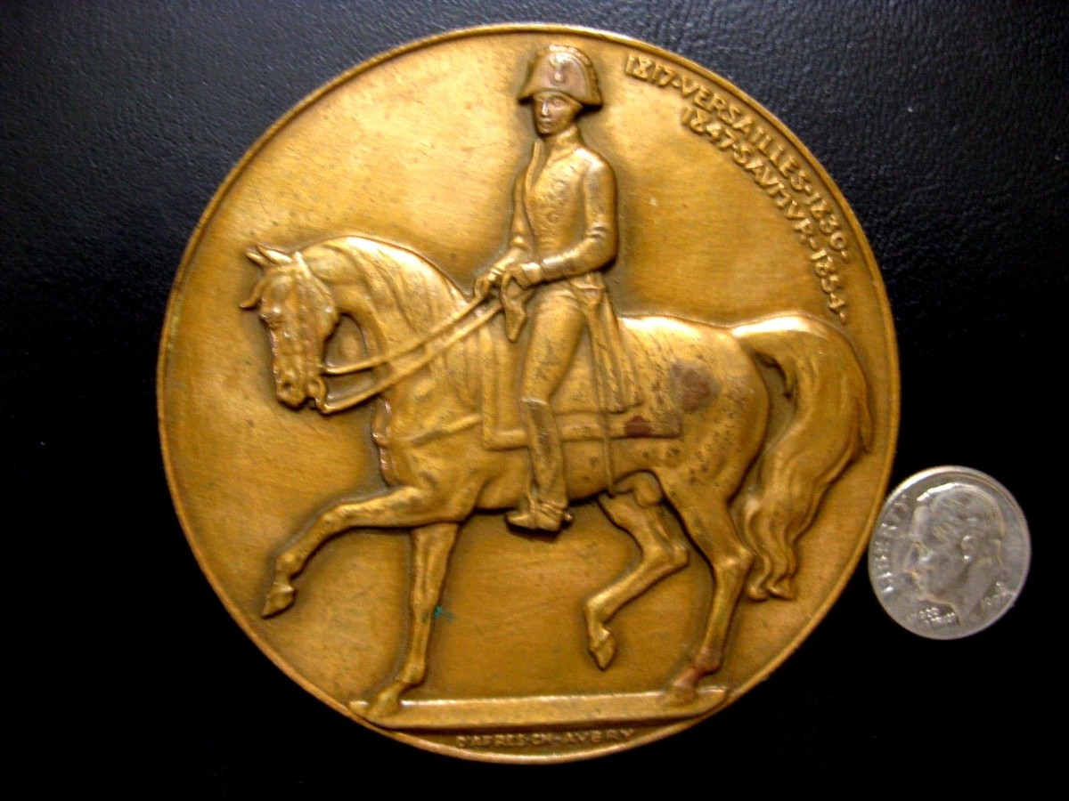 Emperor Napoleon Bonaparte on Horse Antoine Cartier Bronze Medal