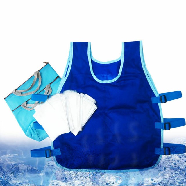 Ice Pack Cooling Vest Outdoor Fishing Adjustable Waist Anti High