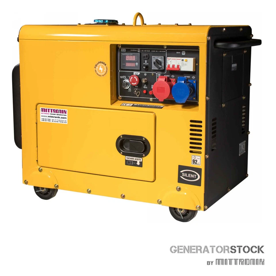 Kompakt Diesel Generator 8 kVA leise Notstromaggregat Einfamilienhaus AVR & ATS - Bild 2 von 4