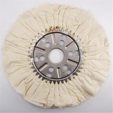 16" 100 Cotton Airway Polishing Wheel 7" Center Ring with 2-1/4" Arbor, 16 Ply