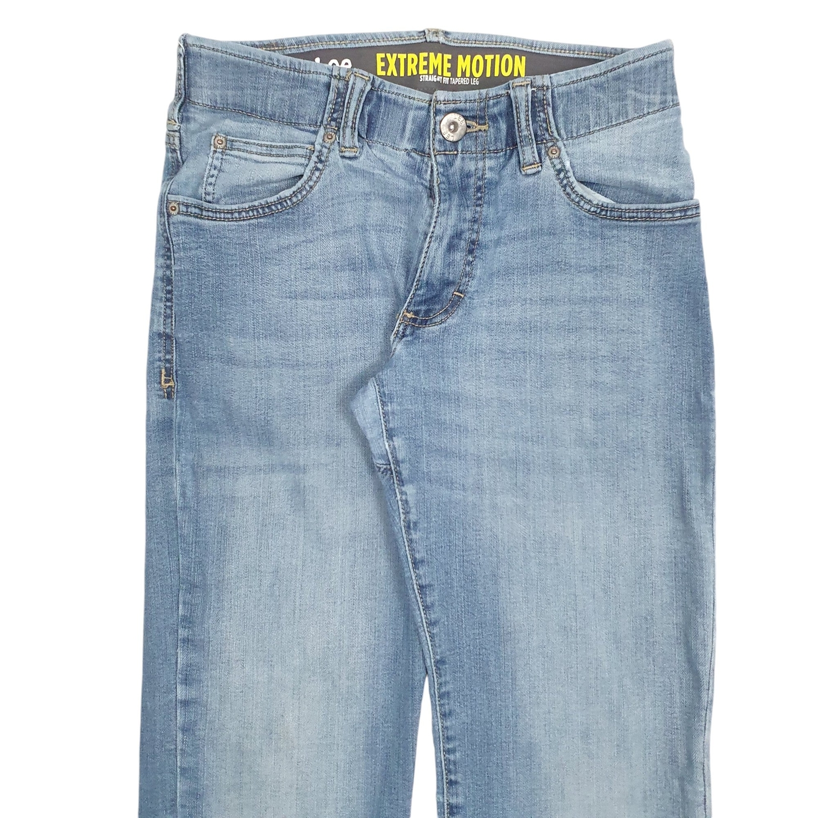 LEE Straight Fit Jeans Tapered Fit Blue Denim Trousers Extreme Motion W30 L30 image 2